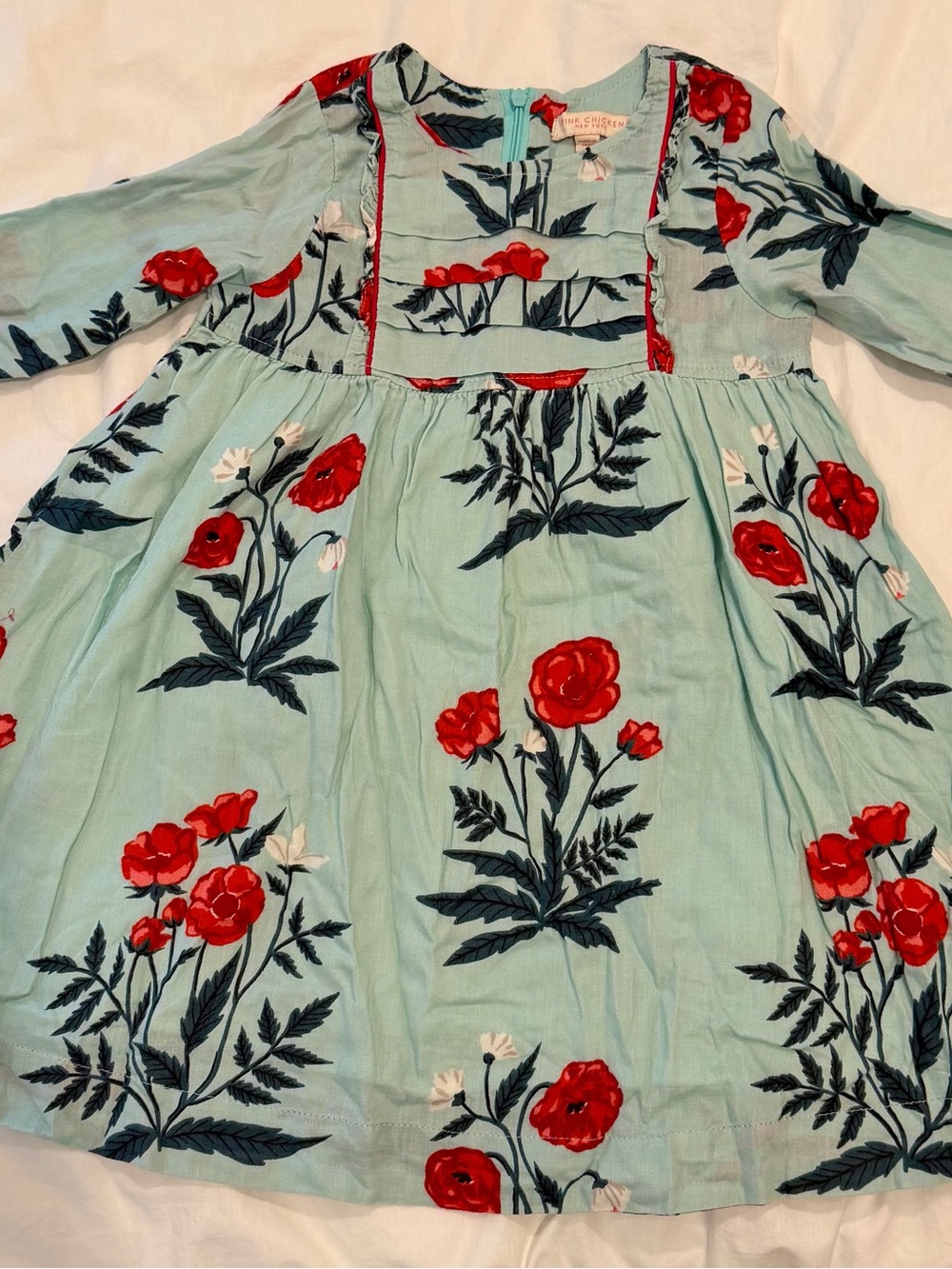 Pink Chicken Girls' Floral Poplin Dress
